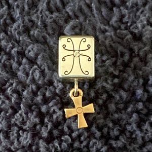 Brighton cross spacer with rhinestones